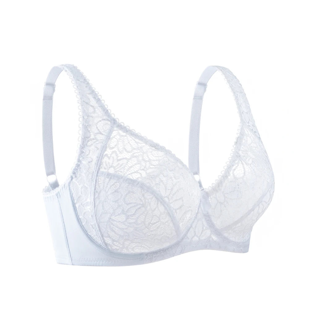 Bras For Women Lace Bra Large Plus Size Ladies Sexy Underwear Bralette Lingerie Tops 34-44 B C D DD E F Cup