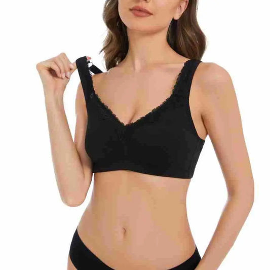 Bras for Women New Plus Size Underwear 95% Cotton Full Large Cup Comfortable Seamless Wireless Ultra-thin Brassiere 115DEF
