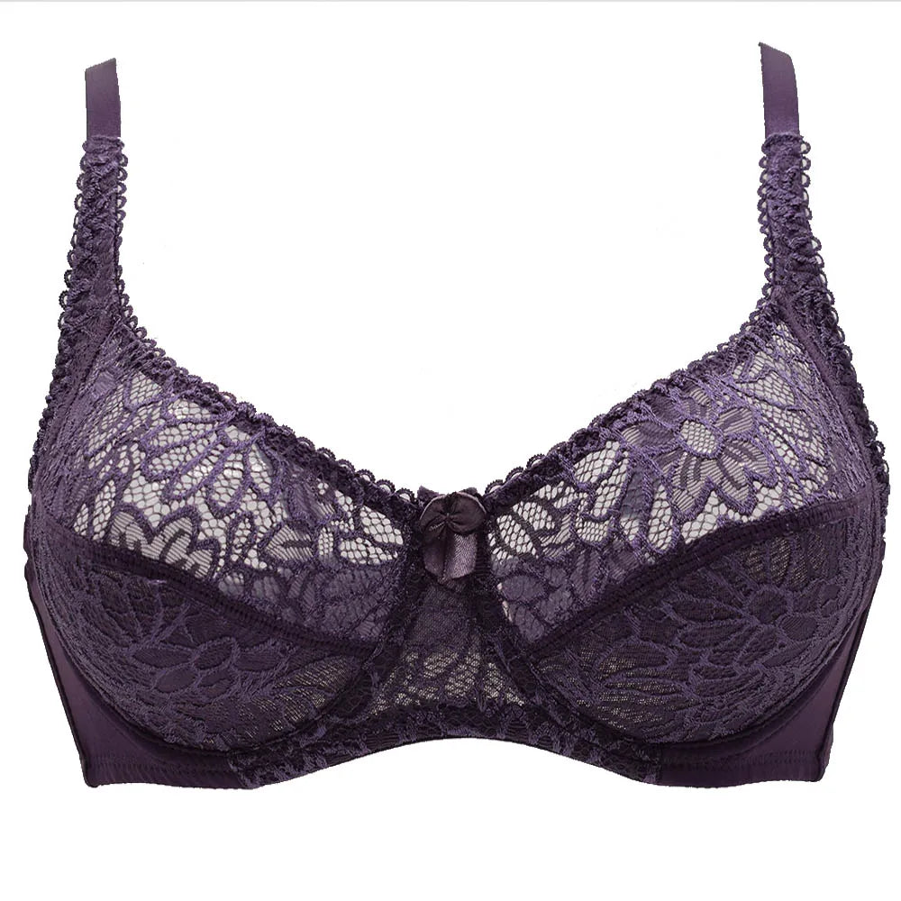 Bras For Women Lace Bra Large Plus Size Ladies Sexy Underwear Bralette Lingerie Tops 34-44  B C D DD E F Cup