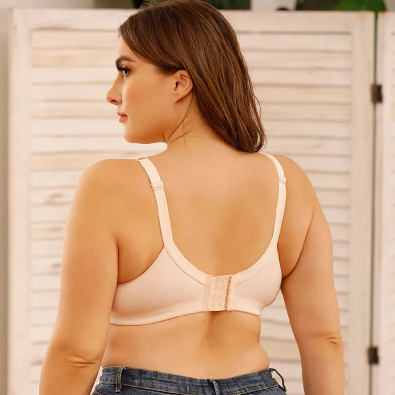 Bras  for Women  New Plus Size Underwear 95% Cotton Full Large Cup Comfortable Seamless Wireless Ultra-thin  Brassiere 115DEF