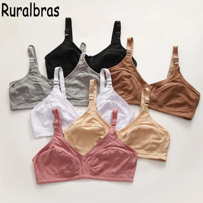 Ruralbras Solid Bras For Women Push Up 52F 50E 48F 48E 48D 46F 46E 46D 46C 44F 44E 44D 44C 42F 42D 42C 40E 40D 40C 38E 38D 36D