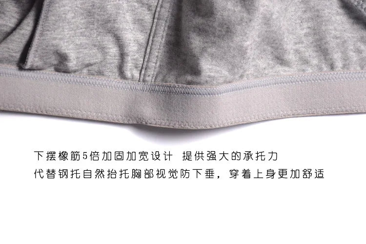 Bras  for Women  New Plus Size Underwear 95% Cotton Full Large Cup Comfortable Seamless Wireless Ultra-thin  Brassiere 115DEF