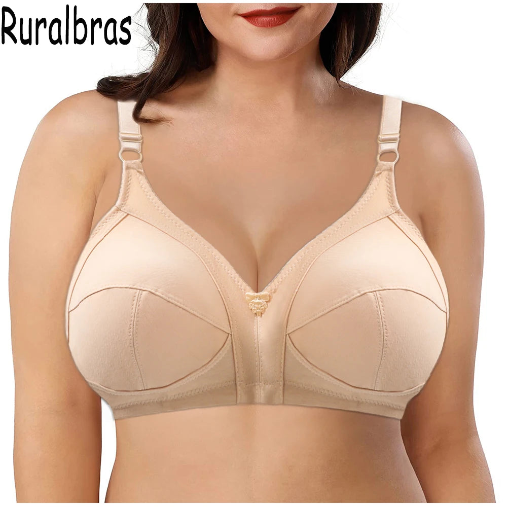 Sexy Women's Bras Wireless Full Coverage D/E/F for Plus Size Non Padded Comfort Soft Bra Minimizer Top Female Lingerie