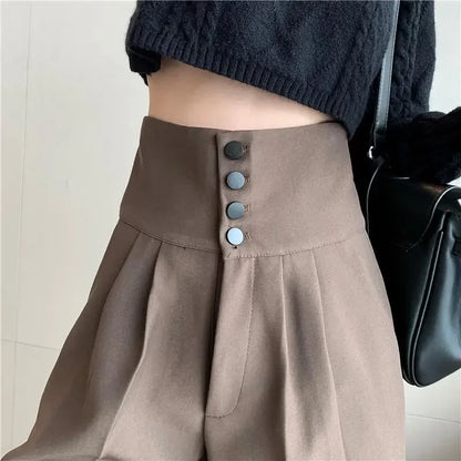 Pants Women Trendy Harem Full Length Trousers Solid High Waist Leisure All-match Newest Popular Classic Daily Vintage Streetwear