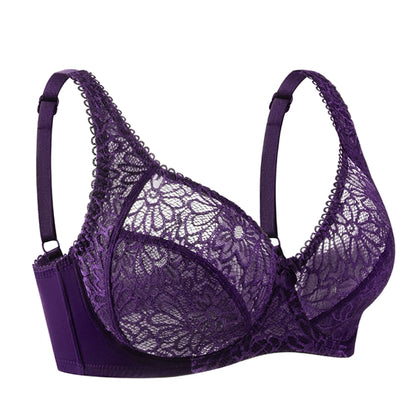 Bras For Women Lace Bra Large Plus Size Ladies Sexy Underwear Bralette Lingerie Tops 34-44  B C D DD E F Cup