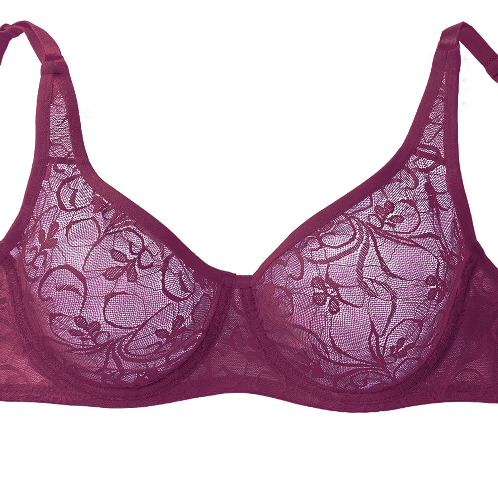 Bras For Womens Black Lace Sheer Bralette Bra Underwired Underwear Floral Homosexual Sexy Lingerie Brassiere A B C D DD Cup