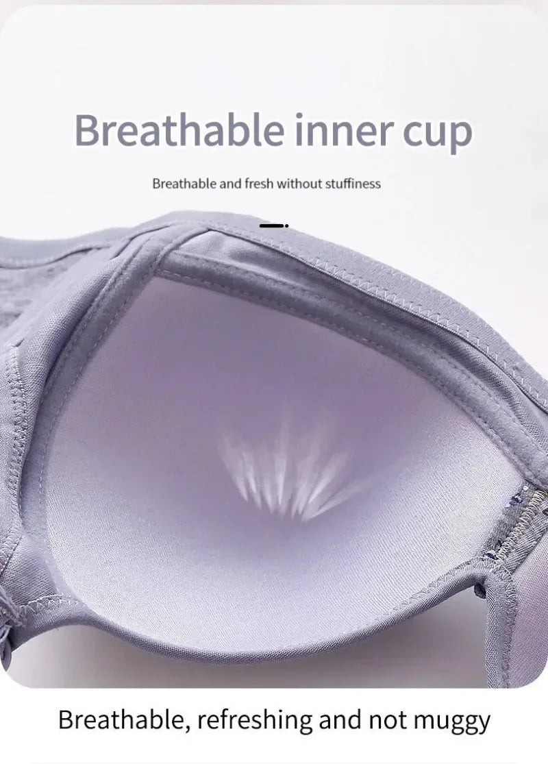 Bras for Women Comfortable Breathable Tops No Steel Ring Printed Bra Push Up Bra Gathering Large Size CD Cup Lingerie Brassiere