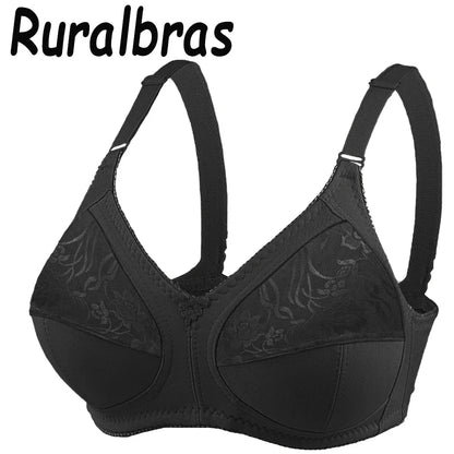 Ruralbras Solid Bras For Women Push Up 52F 50E 48F 48E 48D 46F 46E 46D 46C 44F 44E 44D 44C 42F 42D 42C 40E 40D 40C 38E 38D 36D