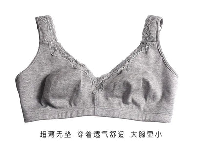Bras  for Women  New Plus Size Underwear 95% Cotton Full Large Cup Comfortable Seamless Wireless Ultra-thin  Brassiere 115DEF