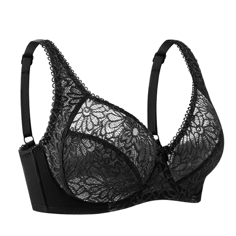 Bras For Women Lace Bra Large Plus Size Ladies Sexy Underwear Bralette Lingerie Tops 34-44  B C D DD E F Cup