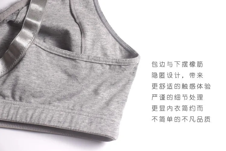 Bras  for Women  New Plus Size Underwear 95% Cotton Full Large Cup Comfortable Seamless Wireless Ultra-thin  Brassiere 115DEF