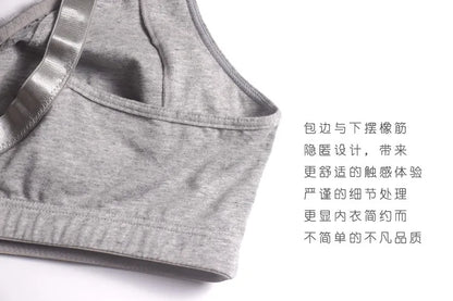 Bras  for Women  New Plus Size Underwear 95% Cotton Full Large Cup Comfortable Seamless Wireless Ultra-thin  Brassiere 115DEF