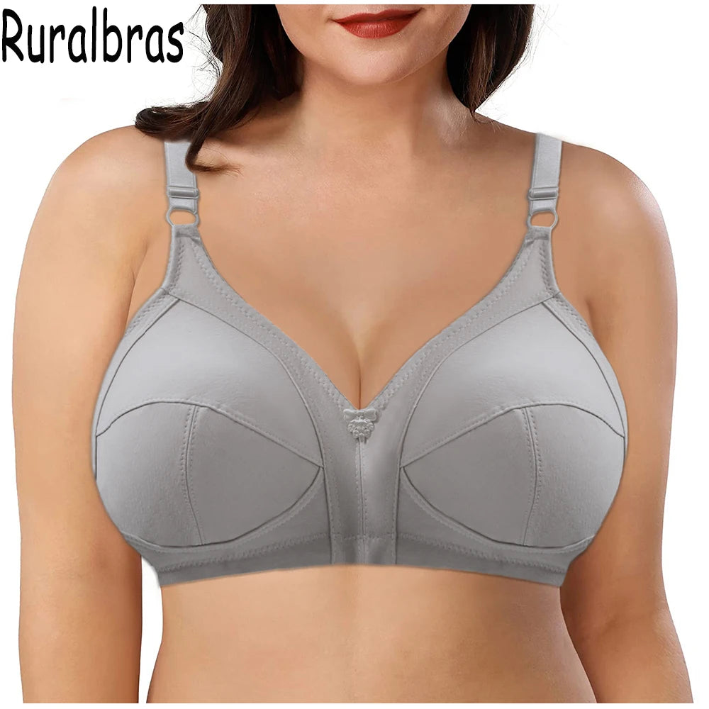 Sexy Women's Bras Wireless Full Coverage D/E/F for Plus Size Non Padded Comfort Soft Bra Minimizer Top Female Lingerie