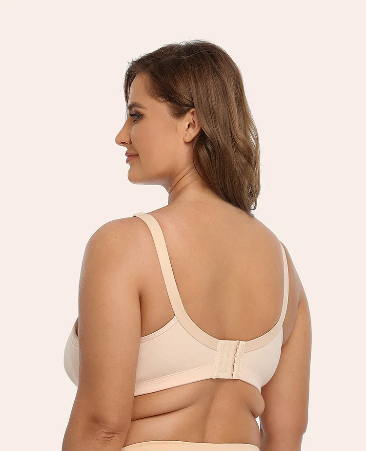 Bras  for Women  New Plus Size Underwear 95% Cotton Full Large Cup Comfortable Seamless Wireless Ultra-thin  Brassiere 115DEF