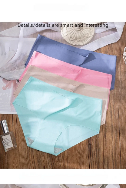 3 pieces of low-rise, seamless, solid-color underwear for women, comfortable, breathable and sexy