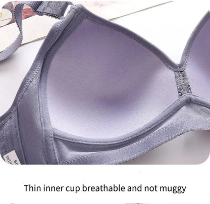 Bras for Women Comfortable Breathable Tops No Steel Ring Printed Bra Push Up Bra Gathering Large Size CD Cup Lingerie Brassiere