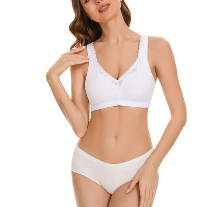 Bras  for Women  New Plus Size Underwear 95% Cotton Full Large Cup Comfortable Seamless Wireless Ultra-thin  Brassiere 115DEF