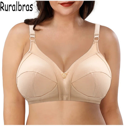 Ruralbras Solid Bras For Women Push Up 52F 50E 48F 48E 48D 46F 46E 46D 46C 44F 44E 44D 44C 42F 42D 42C 40E 40D 40C 38E 38D 36D