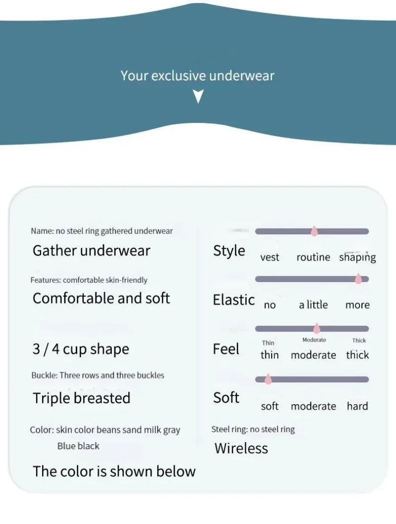 Bras for Women Comfortable Breathable Tops No Steel Ring Printed Bra Push Up Bra Gathering Large Size CD Cup Lingerie Brassiere