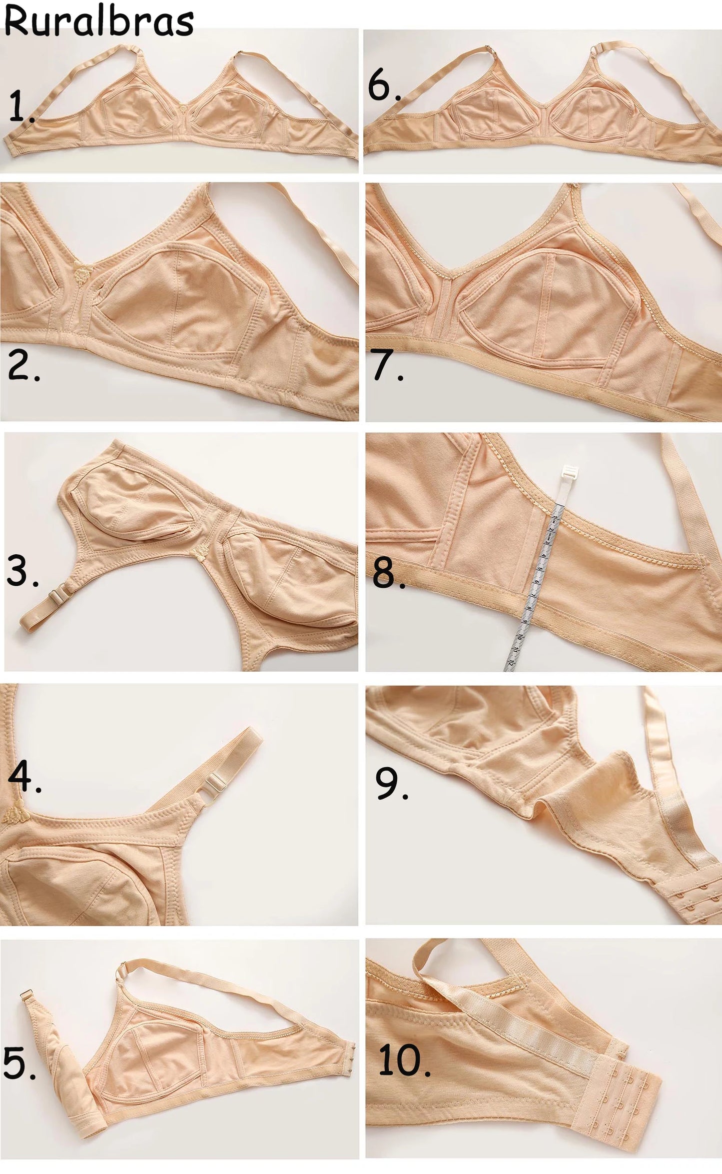 Ruralbras Solid Bras For Women Push Up 52F 50E 48F 48E 48D 46F 46E 46D 46C 44F 44E 44D 44C 42F 42D 42C 40E 40D 40C 38E 38D 36D