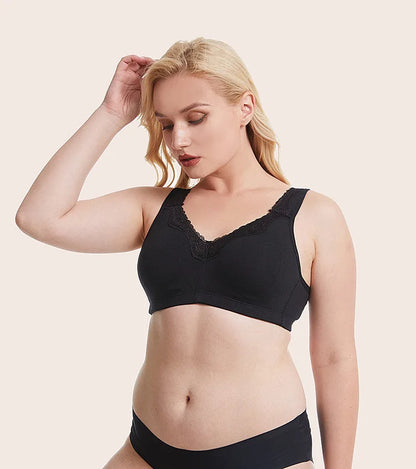Bras  for Women  New Plus Size Underwear 95% Cotton Full Large Cup Comfortable Seamless Wireless Ultra-thin  Brassiere 115DEF