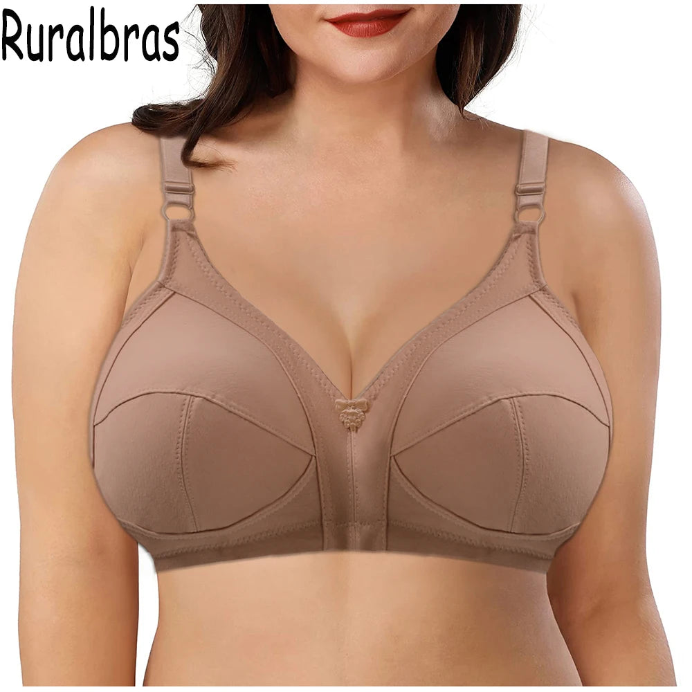 Ruralbras Solid Bras For Women Push Up 52F 50E 48F 48E 48D 46F 46E 46D 46C 44F 44E 44D 44C 42F 42D 42C 40E 40D 40C 38E 38D 36D