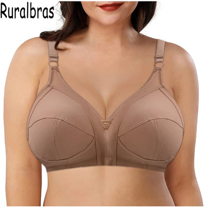 Ruralbras Solid Bras For Women Push Up 52F 50E 48F 48E 48D 46F 46E 46D 46C 44F 44E 44D 44C 42F 42D 42C 40E 40D 40C 38E 38D 36D