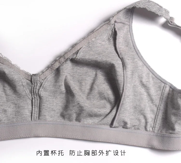 Bras  for Women  New Plus Size Underwear 95% Cotton Full Large Cup Comfortable Seamless Wireless Ultra-thin  Brassiere 115DEF