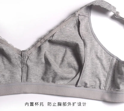 Bras  for Women  New Plus Size Underwear 95% Cotton Full Large Cup Comfortable Seamless Wireless Ultra-thin  Brassiere 115DEF