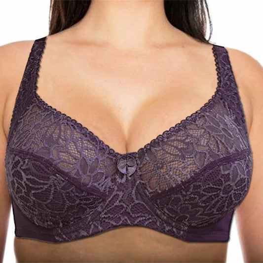 Bras For Women Lace Bra Large Plus Size Ladies Sexy Underwear Bralette Lingerie Tops 34-44  B C D DD E F Cup