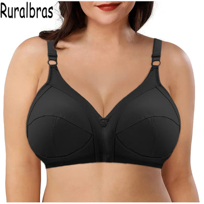 Ruralbras Solid Bras For Women Push Up 52F 50E 48F 48E 48D 46F 46E 46D 46C 44F 44E 44D 44C 42F 42D 42C 40E 40D 40C 38E 38D 36D